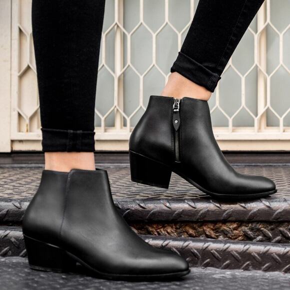 Thursday Boot Company Shoes - Thursday Boots Company The Downtown Boots Leather Black Ankle Booties Size 8.5